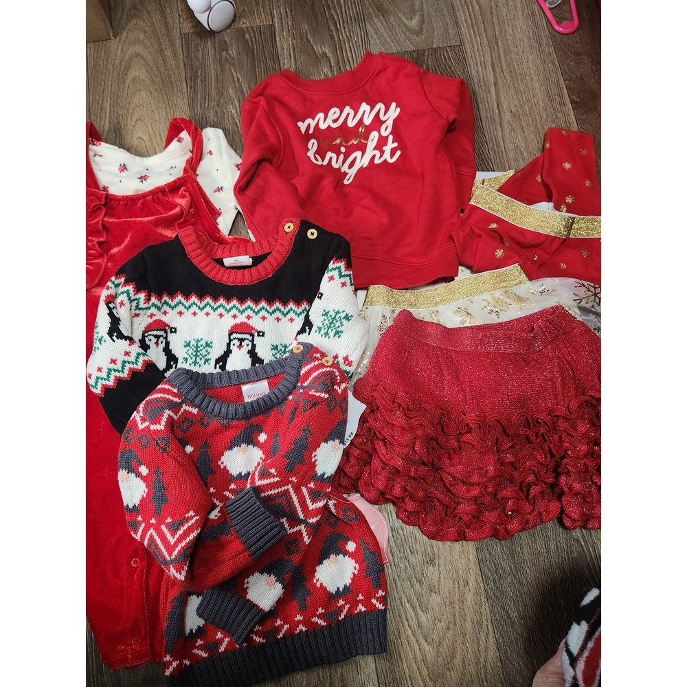 8pc baby girl size 12 month Christmas bundle